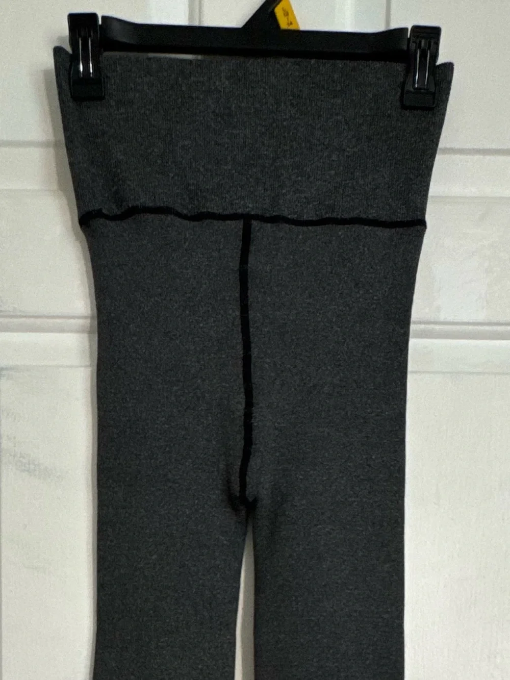a new day Charcoal Gray Fold-Over Waist Knit Leggings